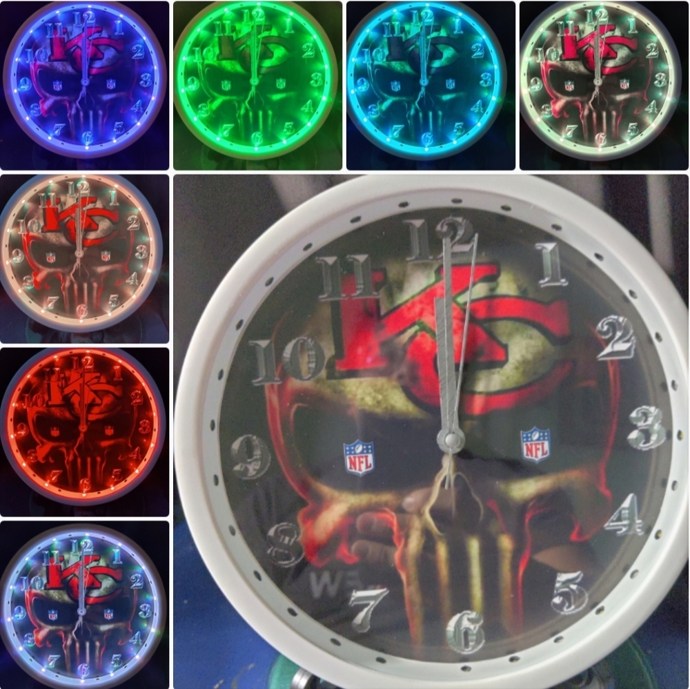 kC chiefs led wall clock